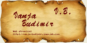 Vanja Budimir vizit kartica